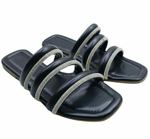 Black Formal Slippers For Women NC-1005 - Naz Collection